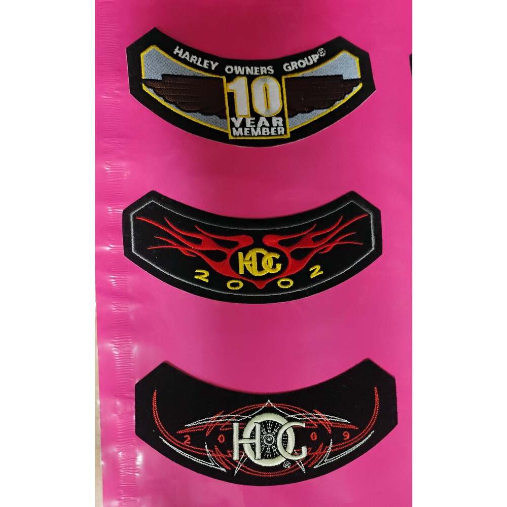 11 Curved Rocker H.O.G. Patches - Picture 2 of 5